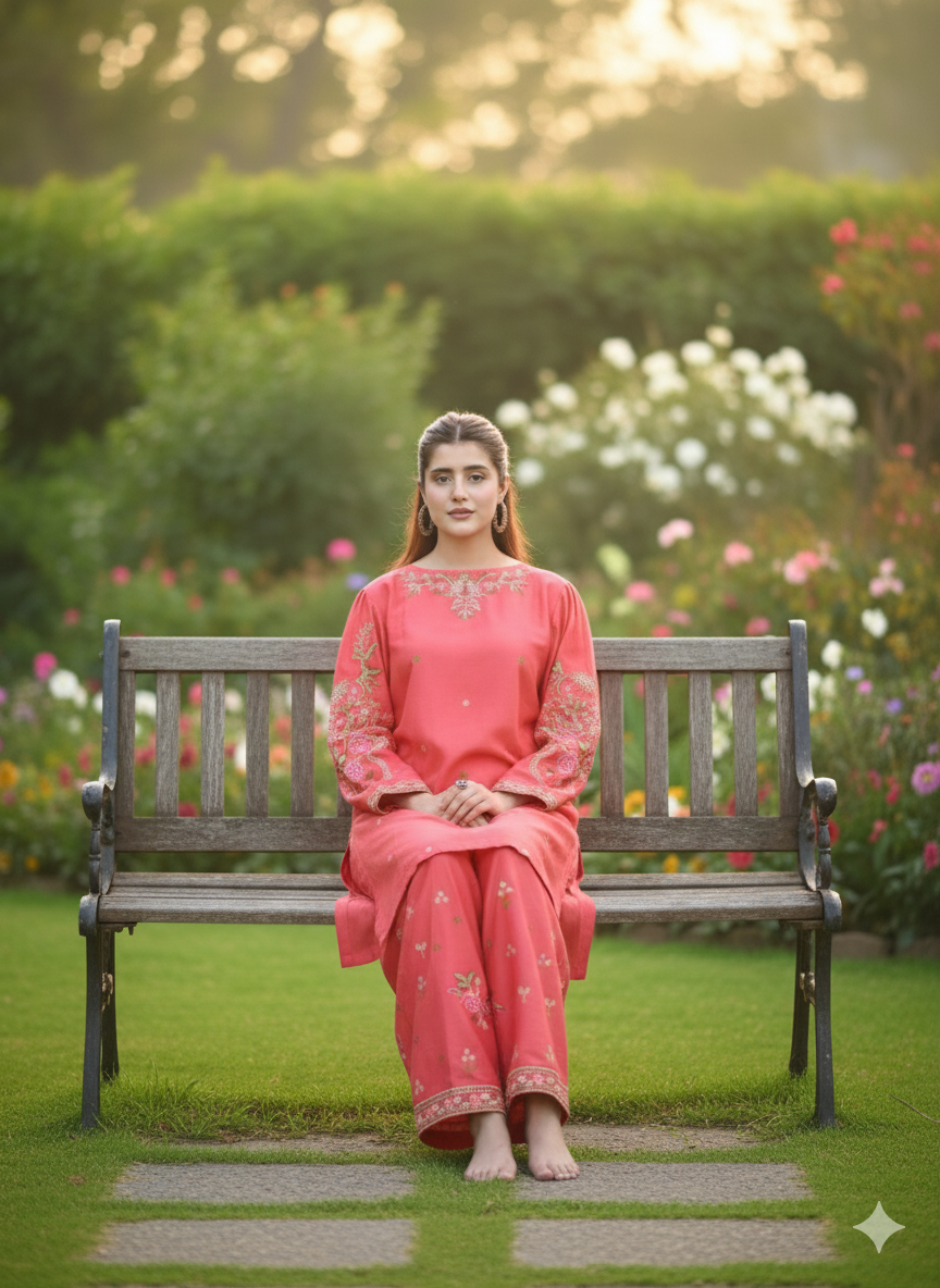 Mehak Embroidery 2pc (Farshi)