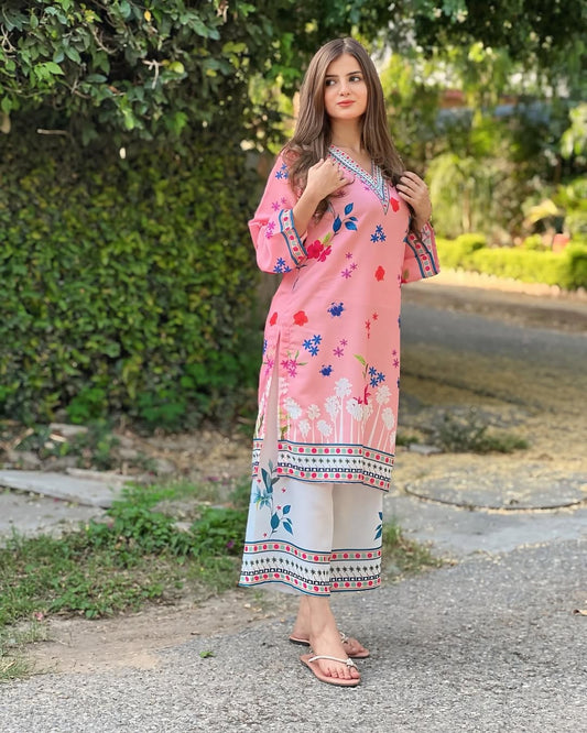 PINK FLORAL Digital printed Co Ords