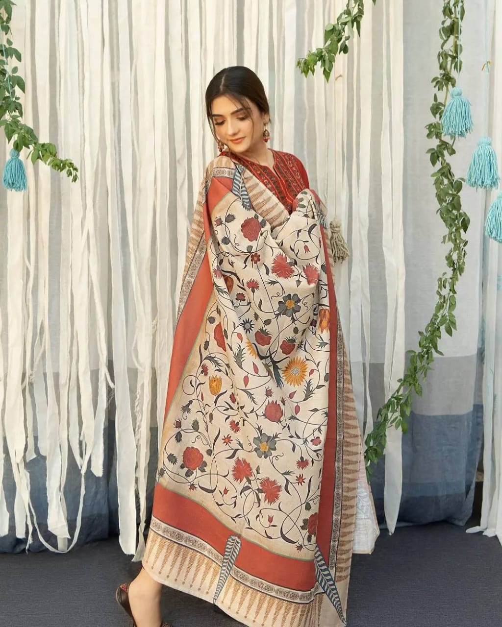 #3pc Ayat Embroidered with Digital Dupatta