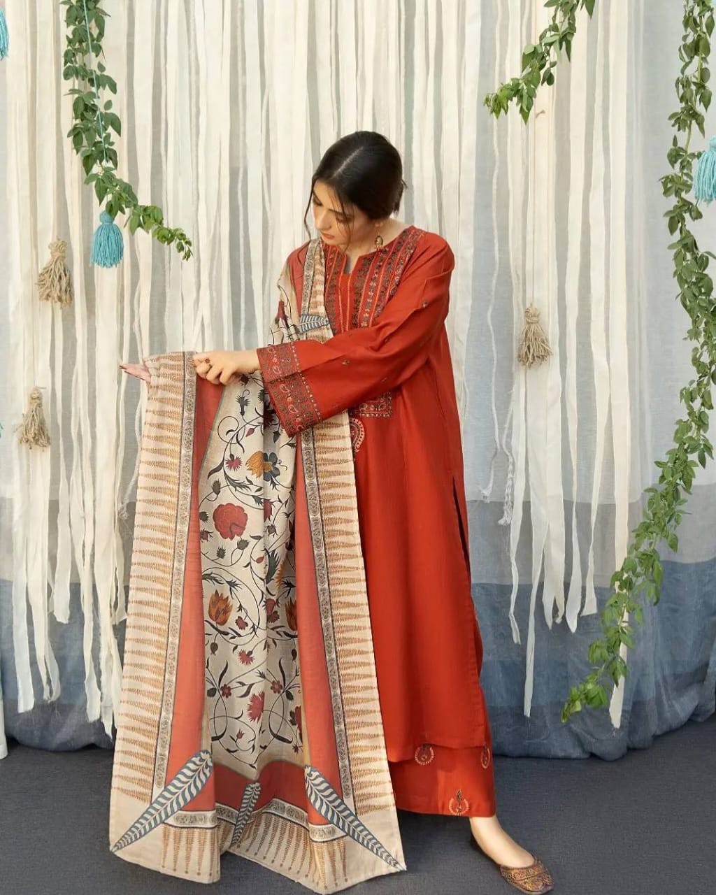 #3pc Ayat Embroidered with Digital Dupatta