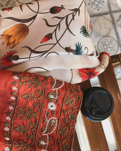 #3pc Ayat Embroidered with Digital Dupatta