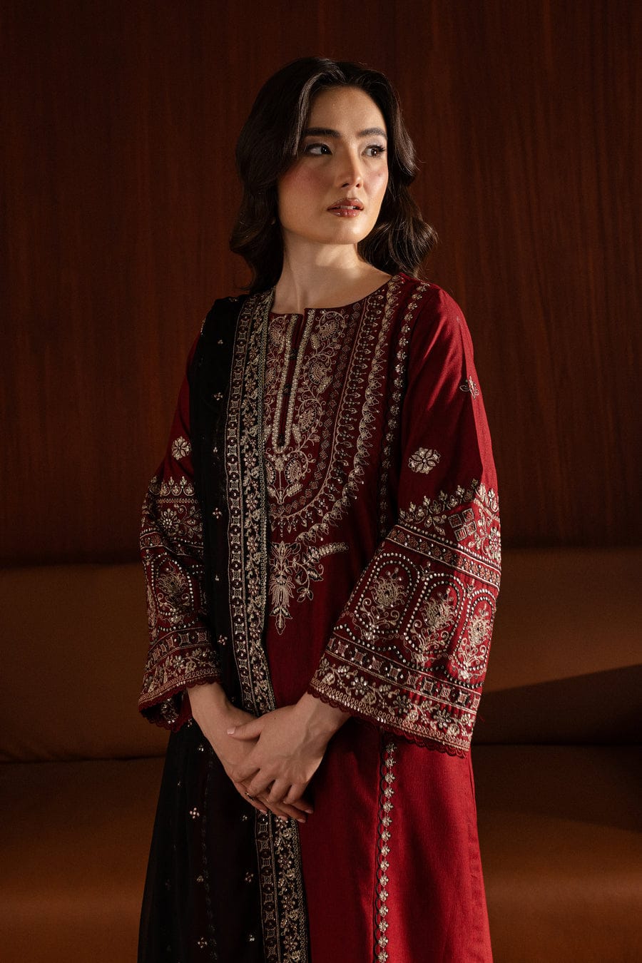 3pc Royal Pret Embroidered Lawn Dress