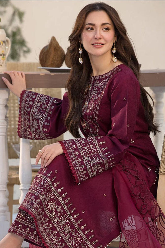 Zareen 3pc Embroidered Lawn Dress