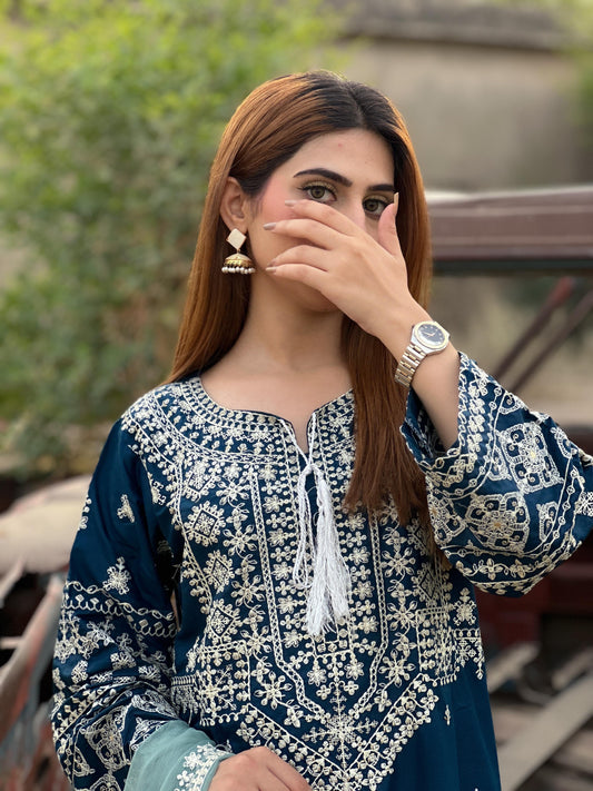 ZARA Embroidered 3 pc Set