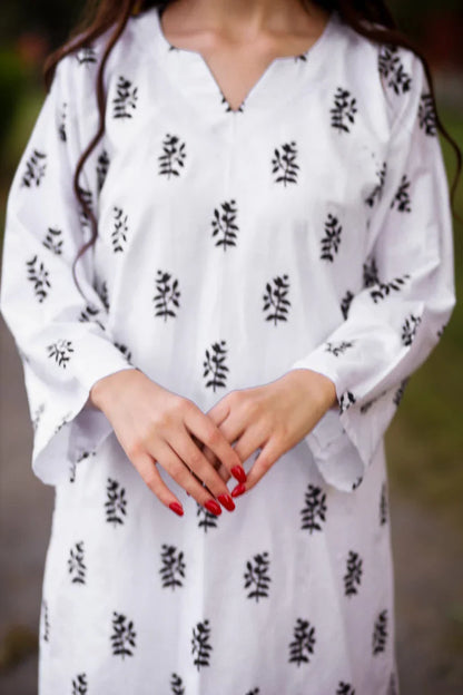 Saleha 2pc Block Printed