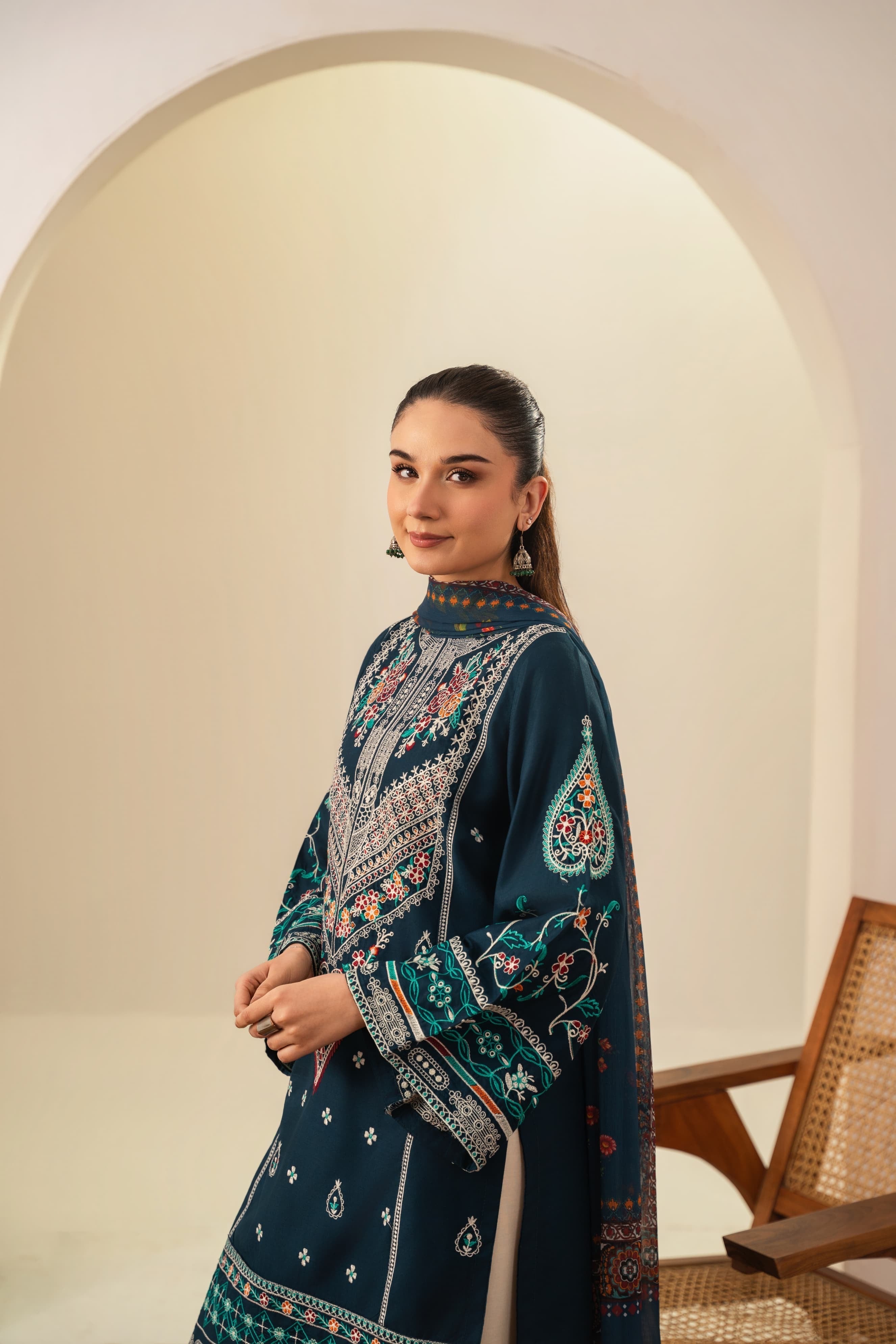 SAJJAL Embroidered 3 pc