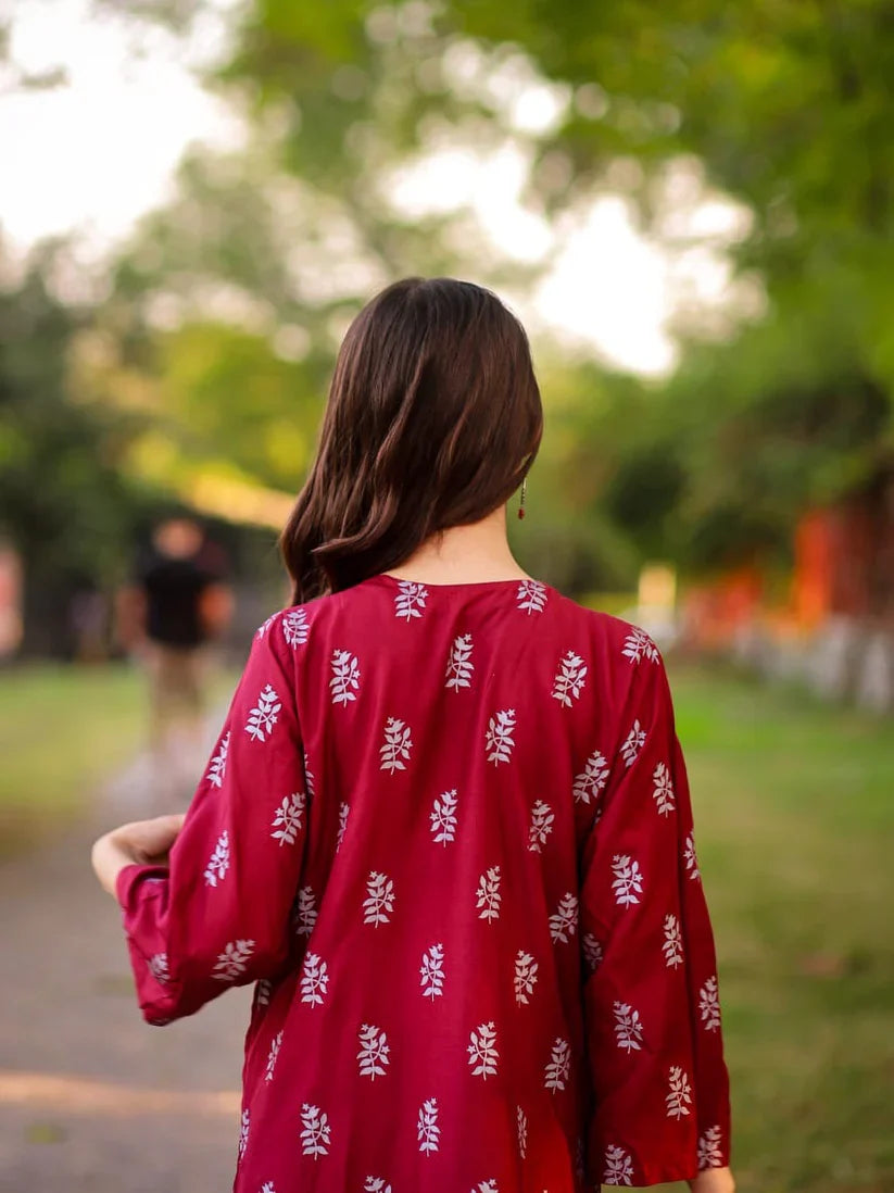 Saleha 2pc Block Printed