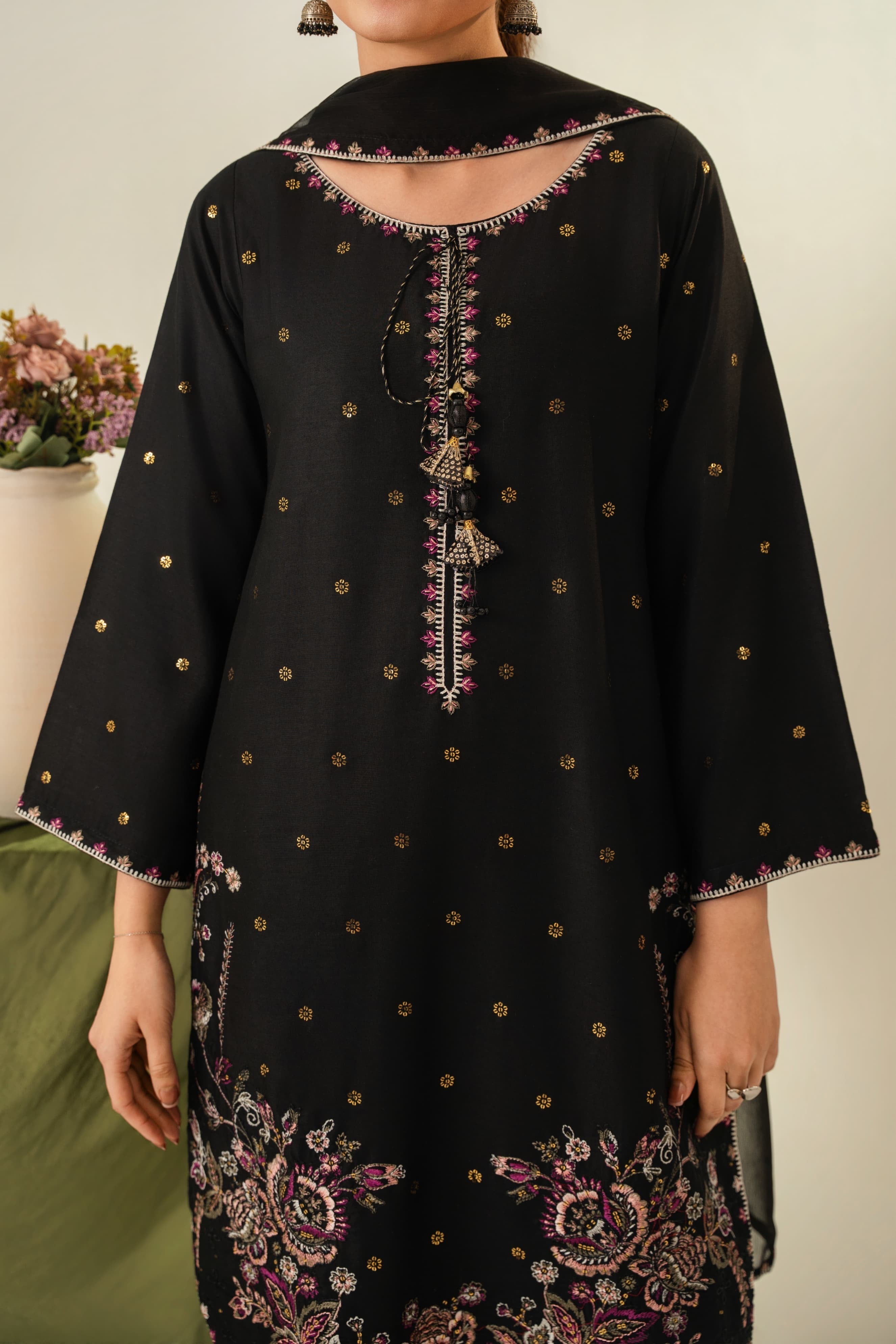 ZARQA Embroidered 3 pc
