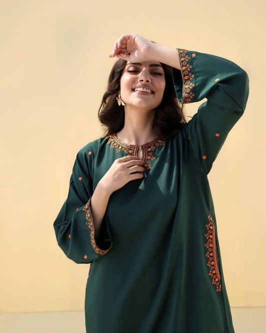 2 pc AFREEN - Embroidered Co Ords (Arabic Lawn)