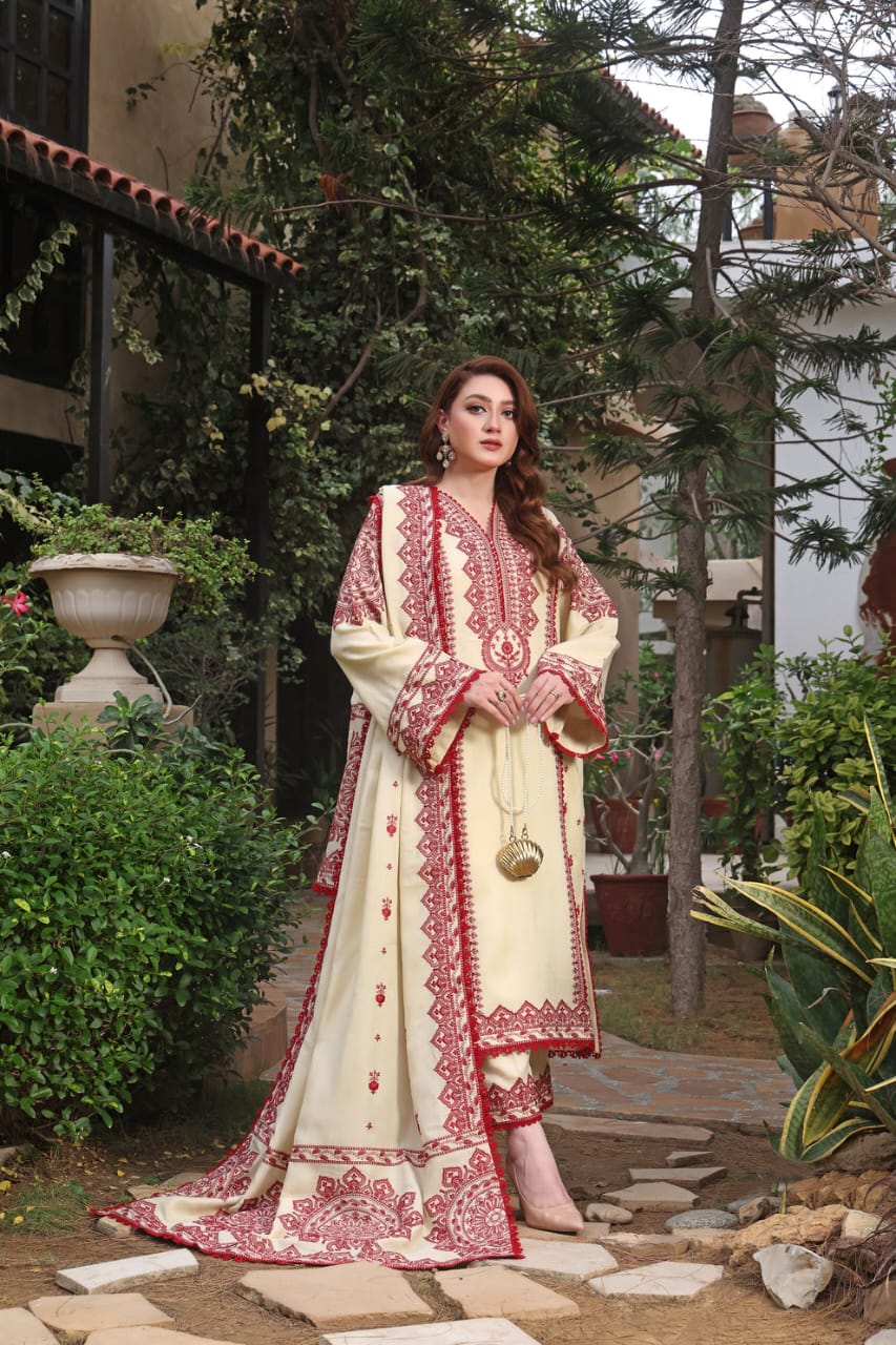 Dhaga Embroidery 3PC (Shawl)