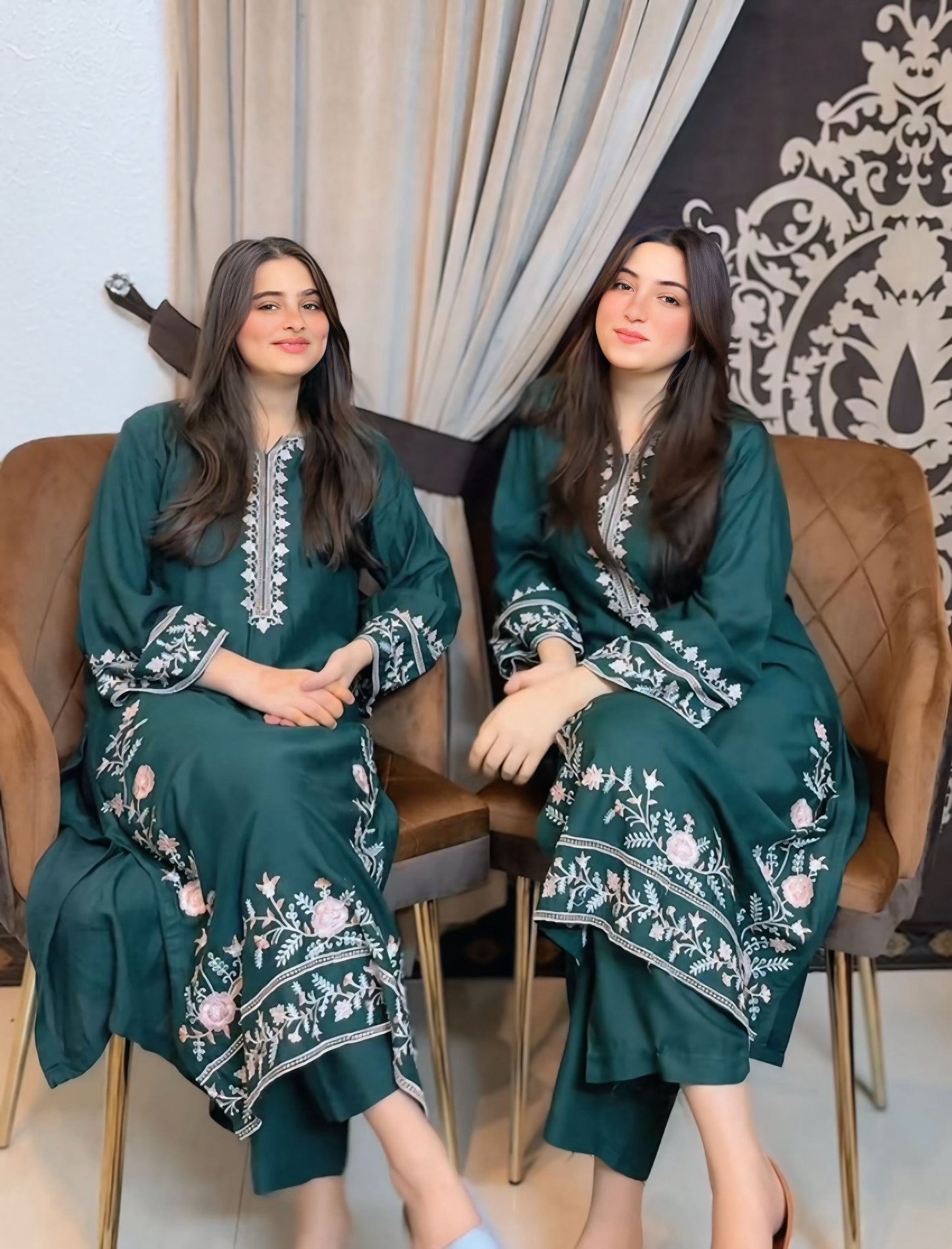 Adaab Embroidered Co Ords 2 pc Set