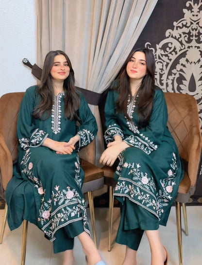 Adaab Embroidered Co Ords 2 pc Set
