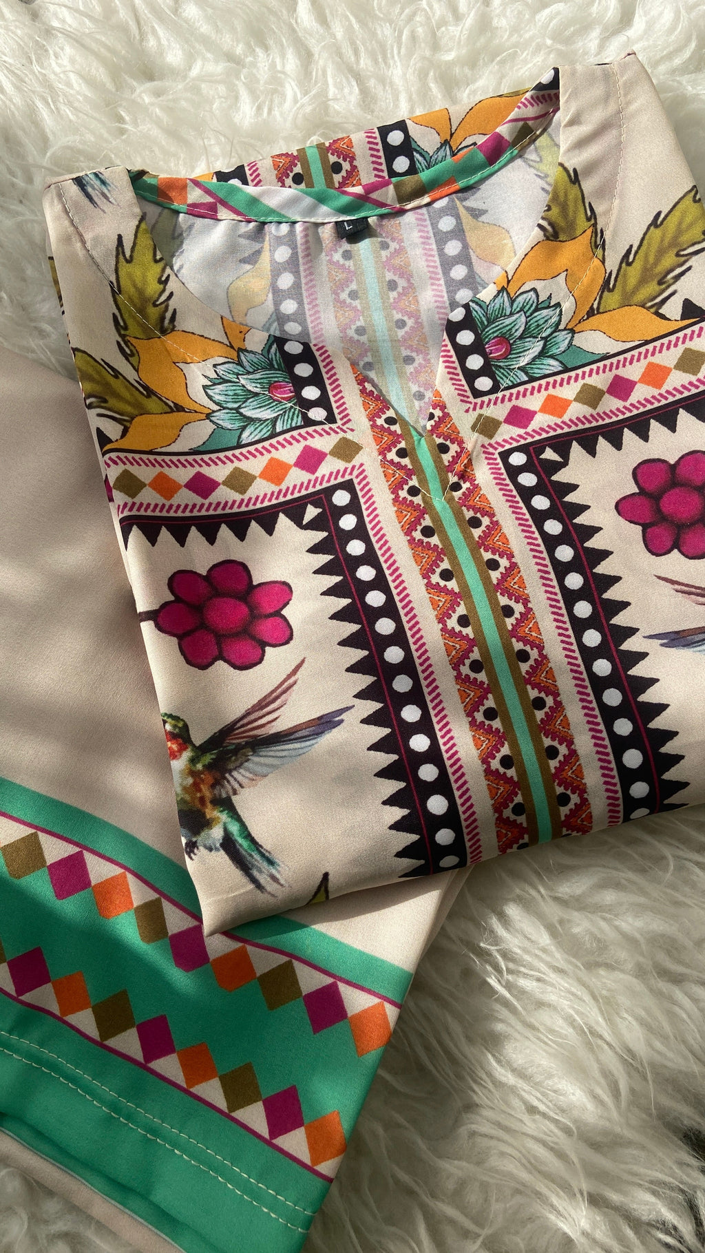 2 pc - GUL BAHAAR long length digital print Co Ords