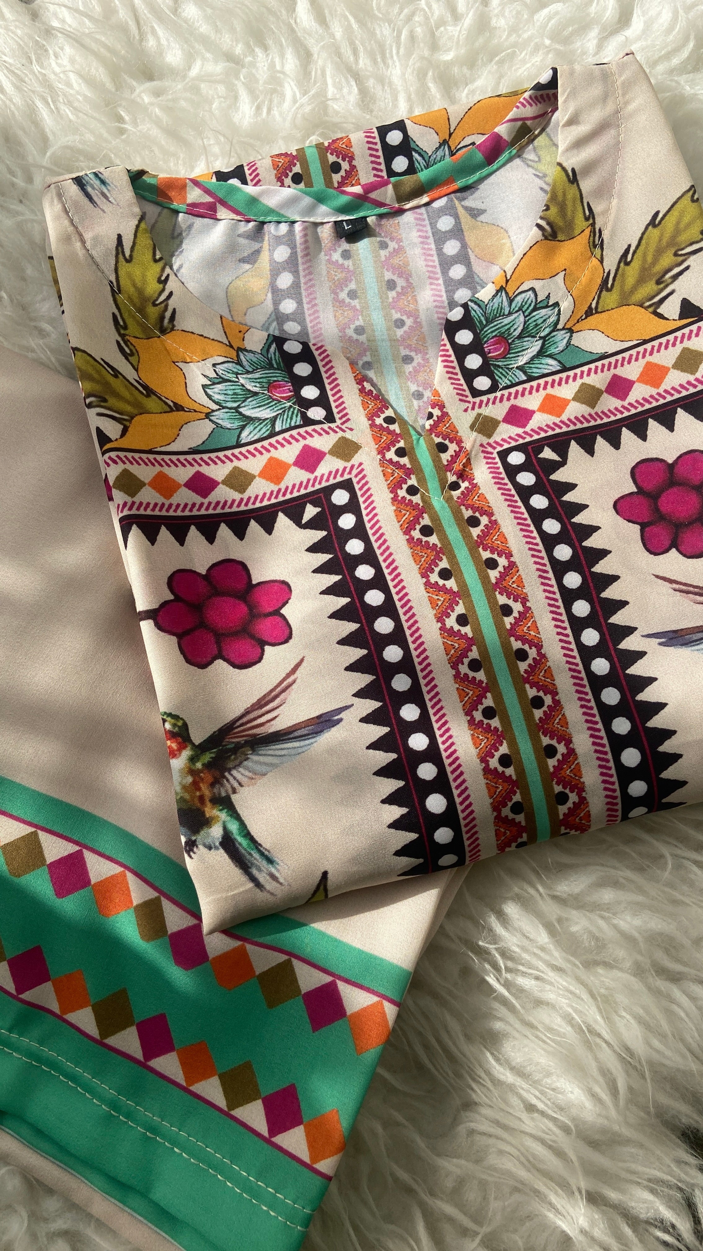 2 pc - GUL BAHAAR long length digital print Co Ords