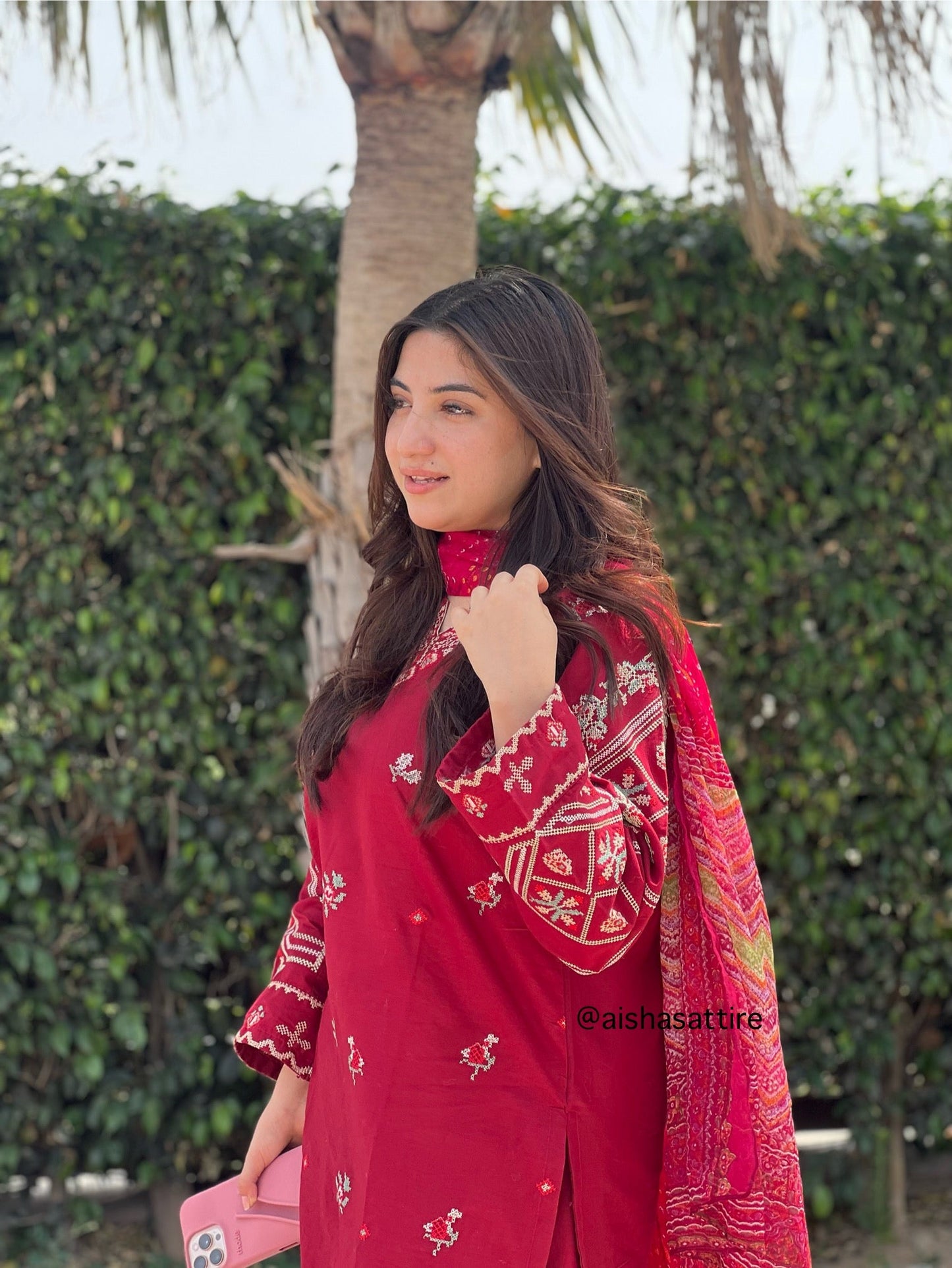 DUA Embroidered Co Ords Set