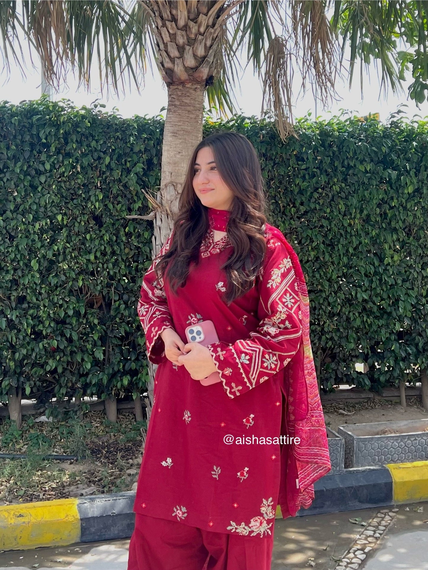 DUA Embroidered Co Ords Set