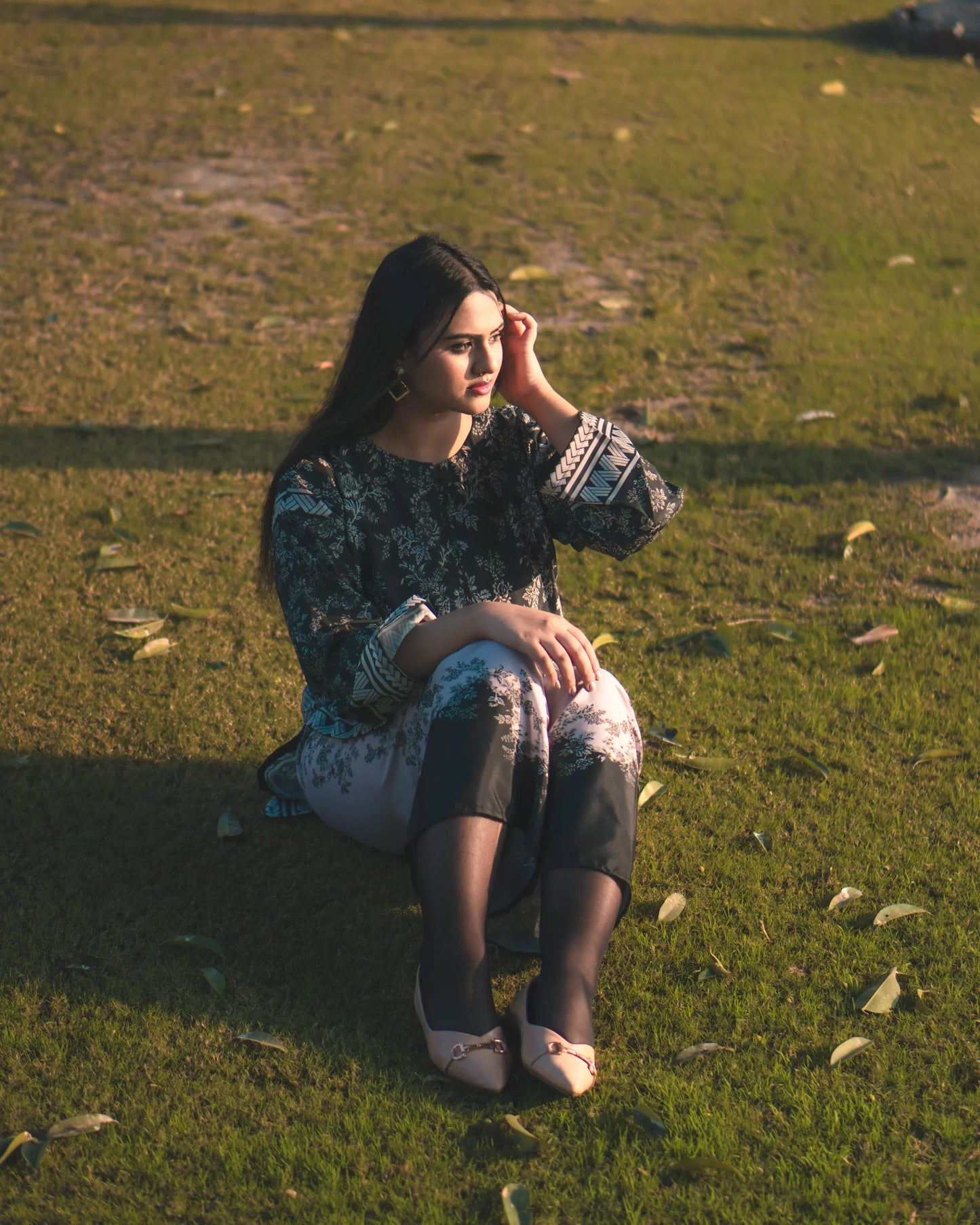 DILRUBA silky lawn Co Ords
