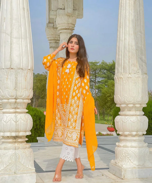 BULBINE Co Ords with dupatta (Linen)