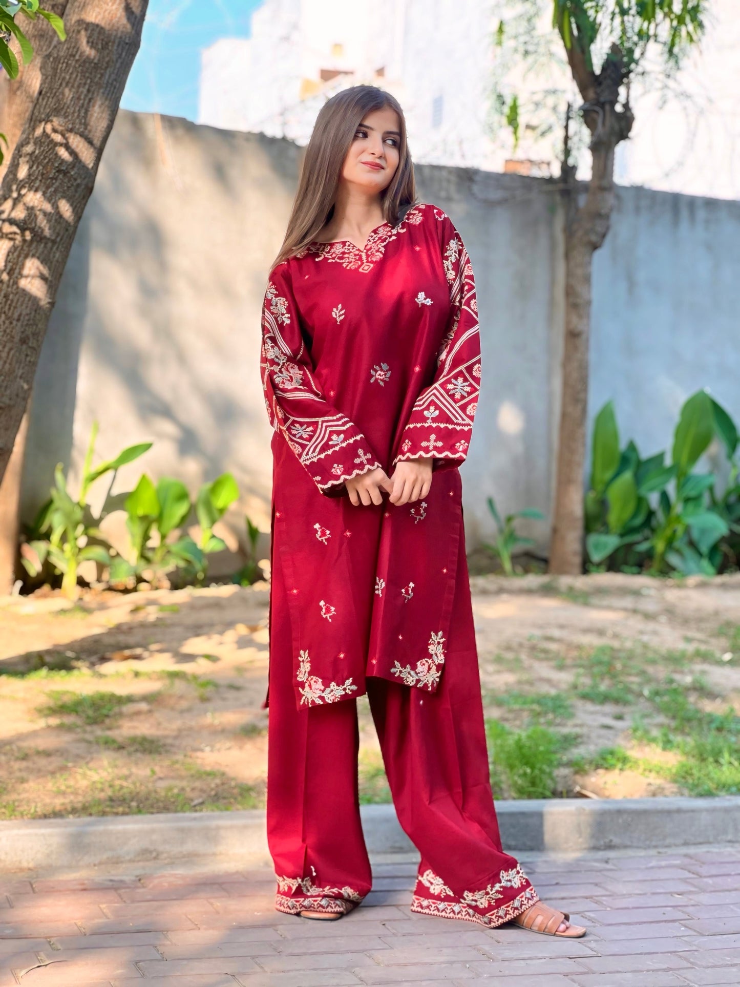 DUA Embroidered Co Ords Set