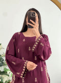 2 pc NAAZ - Embroidered Co Ords (Arabic Lawn-Linen)