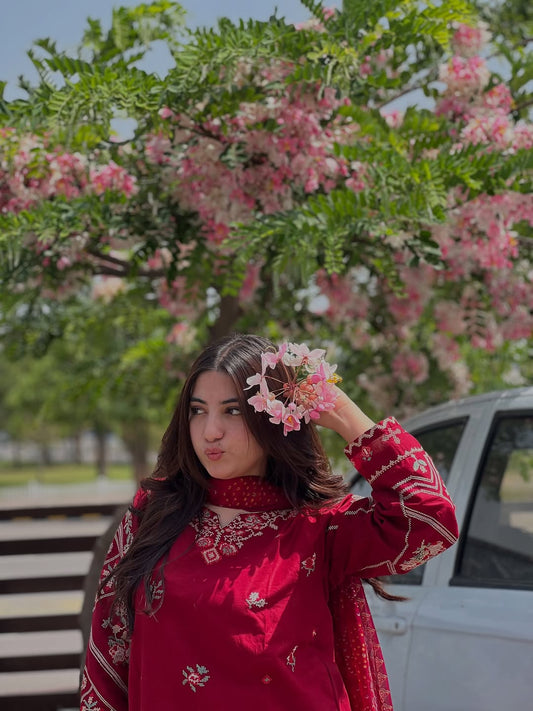 DUA Embroidered Co Ords Set