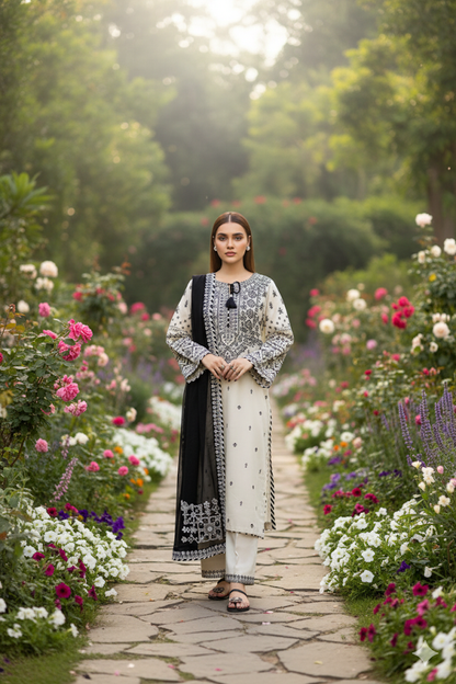 Arfa Embroidered Lawn 3 pc set