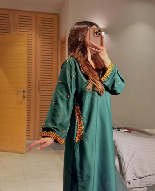 2 pc AFREEN - Embroidered Co Ords (Arabic Lawn)