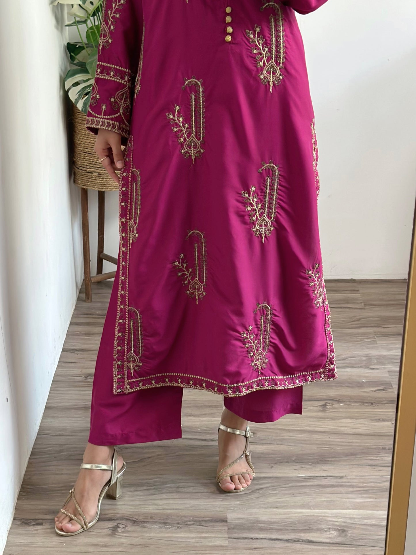 2 pc AMBER - Embroidered Co Ords