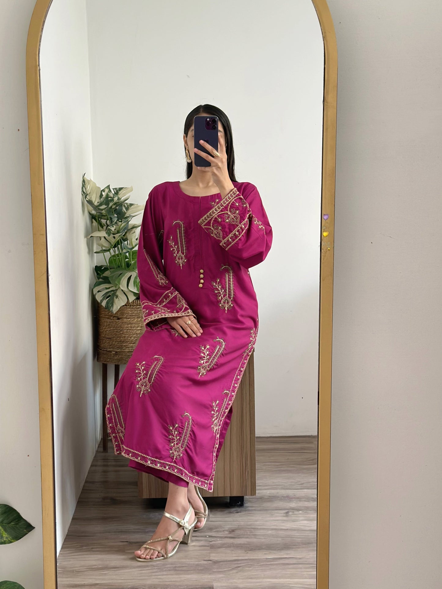2 pc AMBER - Embroidered Co Ords