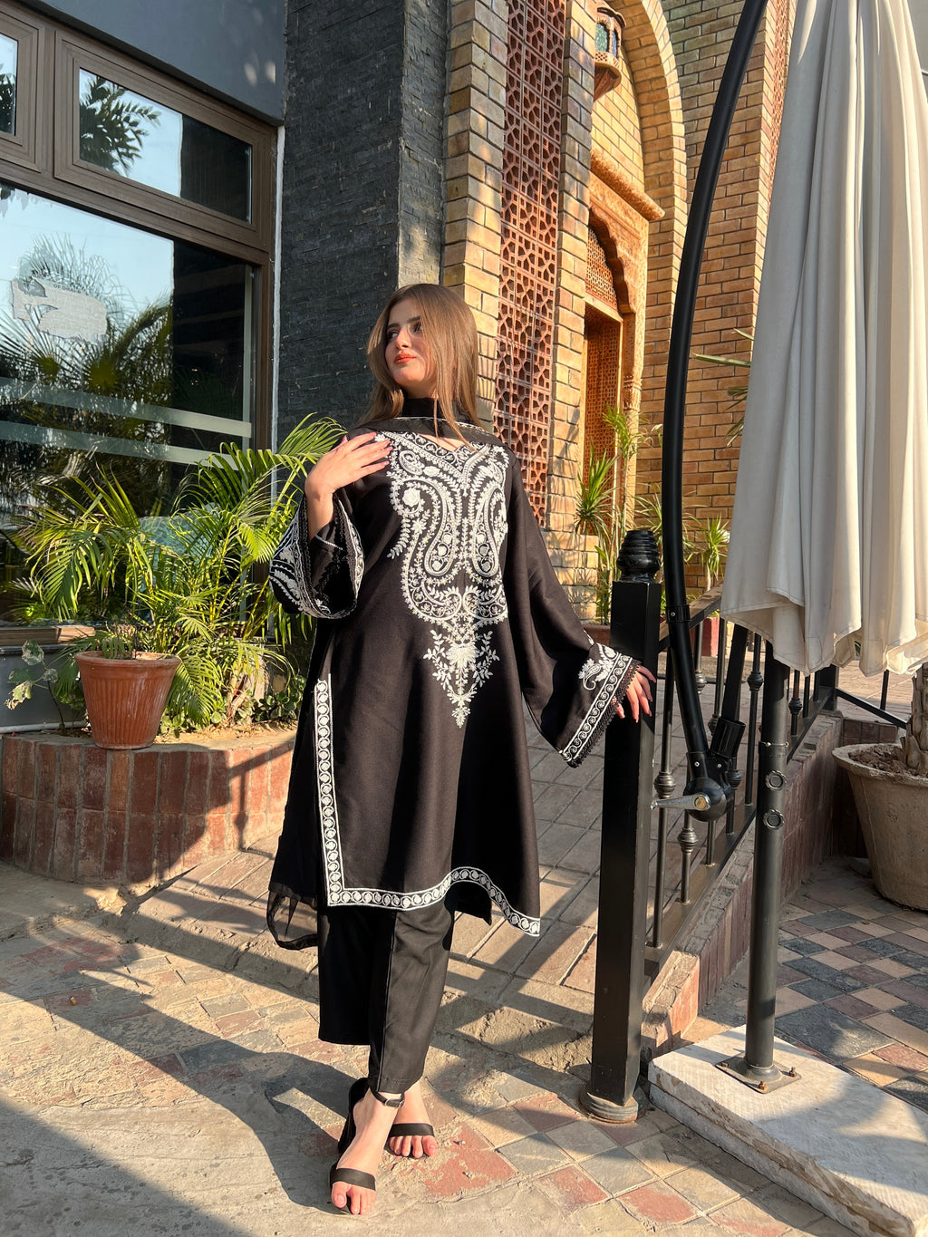 MIDNIGHT GOLD Embroidered 3 pc