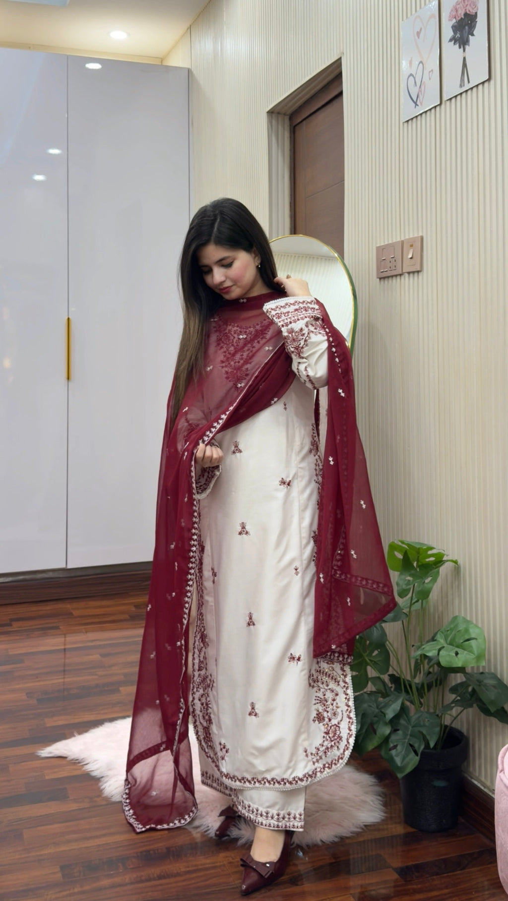 SNOW DROP Embroidered 3pc