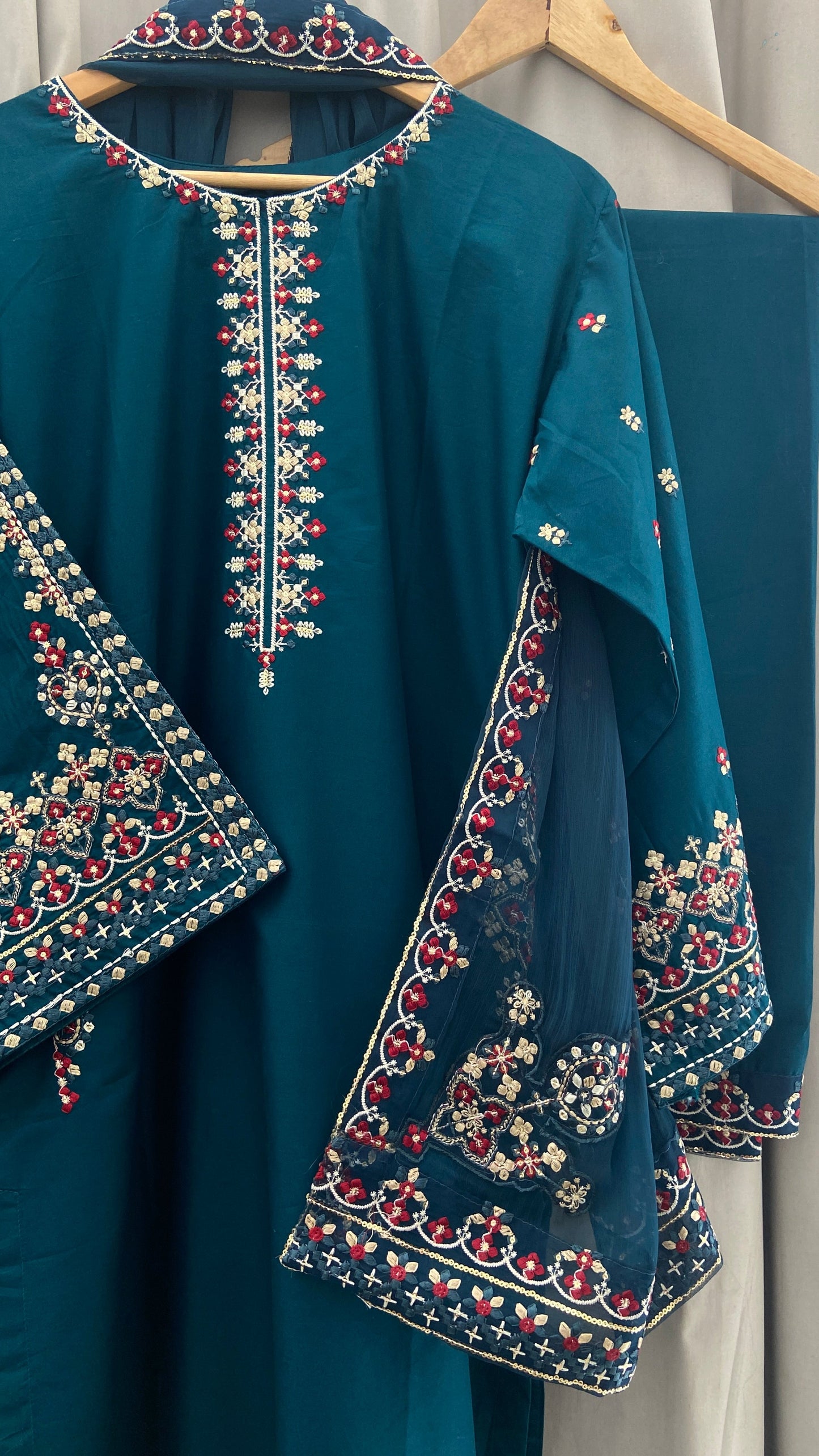 # 3 pc MASHAL - Embroidered Co Ords with dupatta