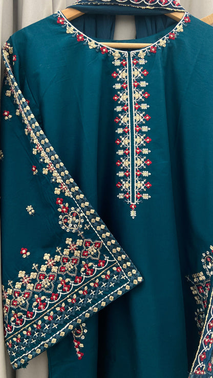 # 3 pc MASHAL - Embroidered Co Ords with dupatta