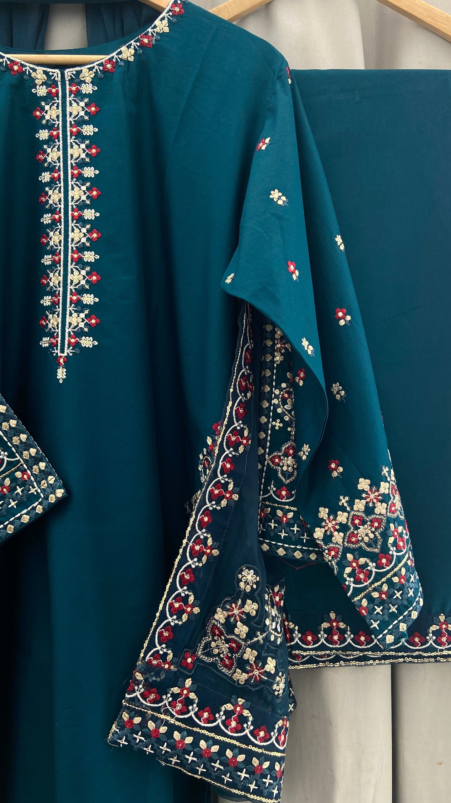 # 3 pc MASHAL - Embroidered Co Ords with dupatta