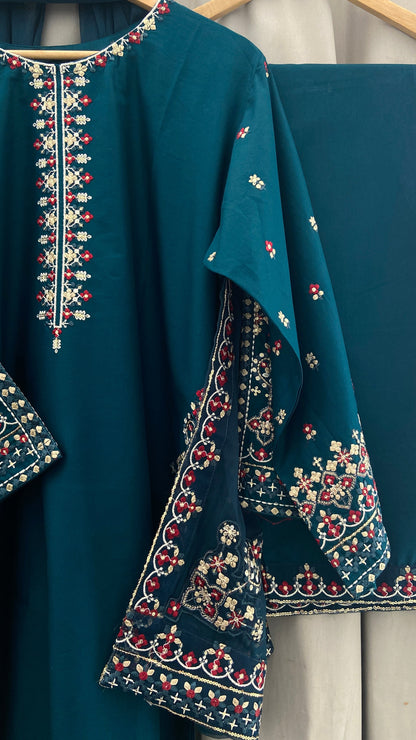 # 3 pc MASHAL - Embroidered Co Ords with dupatta