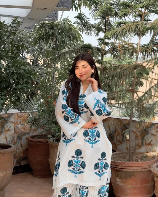 MINSA printed (Cotton-Lawn)Co Ords set