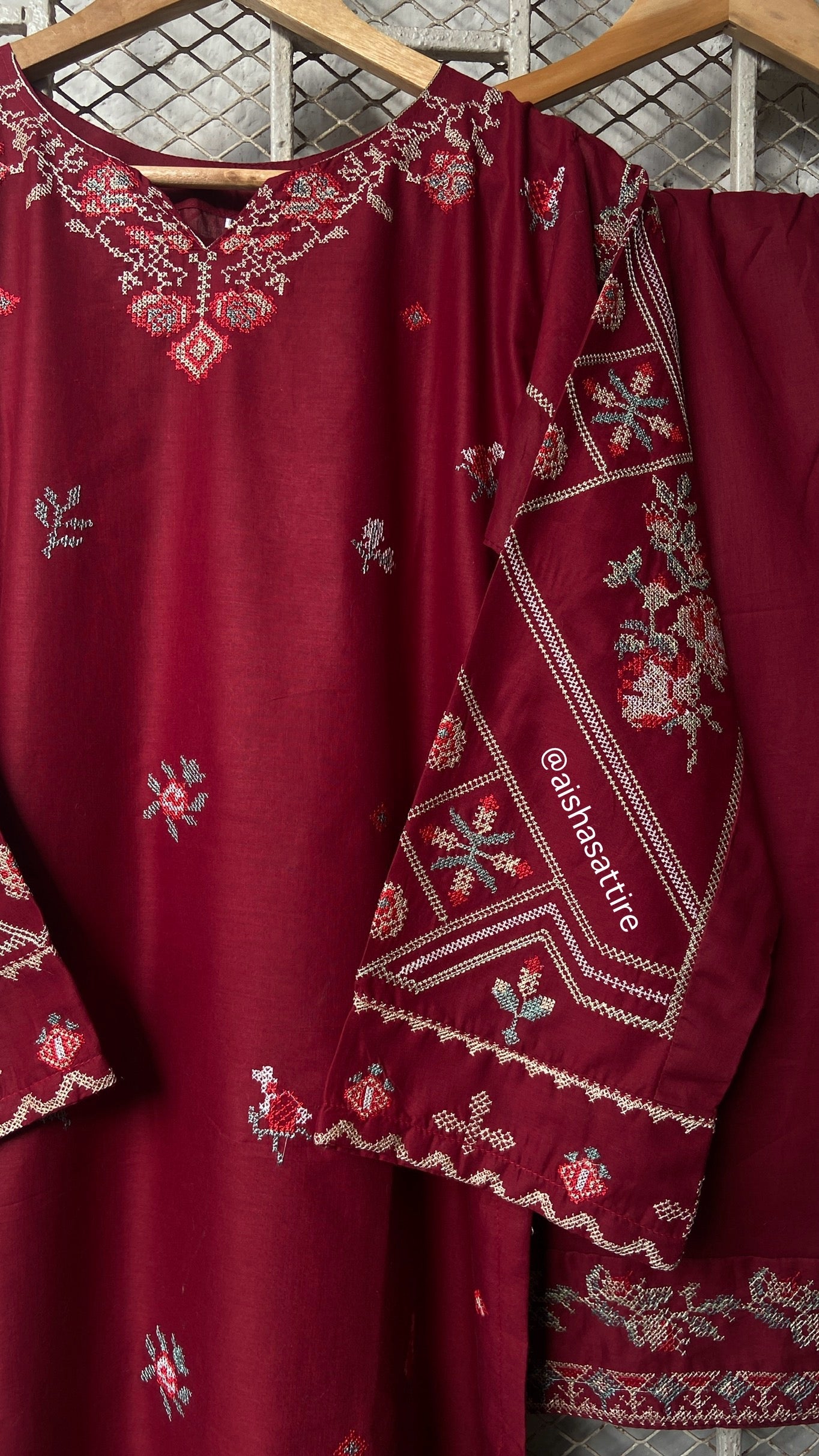 DUA Embroidered Co Ords Set