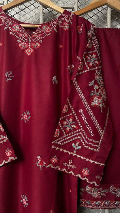 DUA Embroidered Co Ords Set