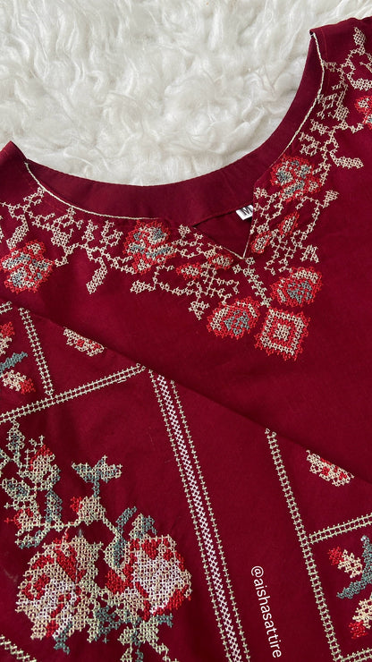 DUA Embroidered Co Ords Set