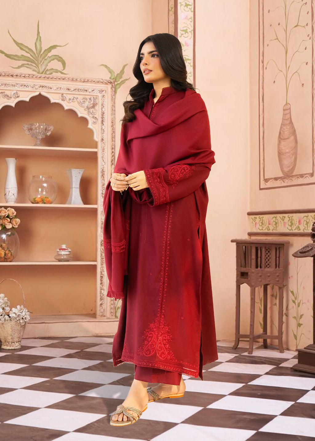 Mehroo Embroidered 3pcs