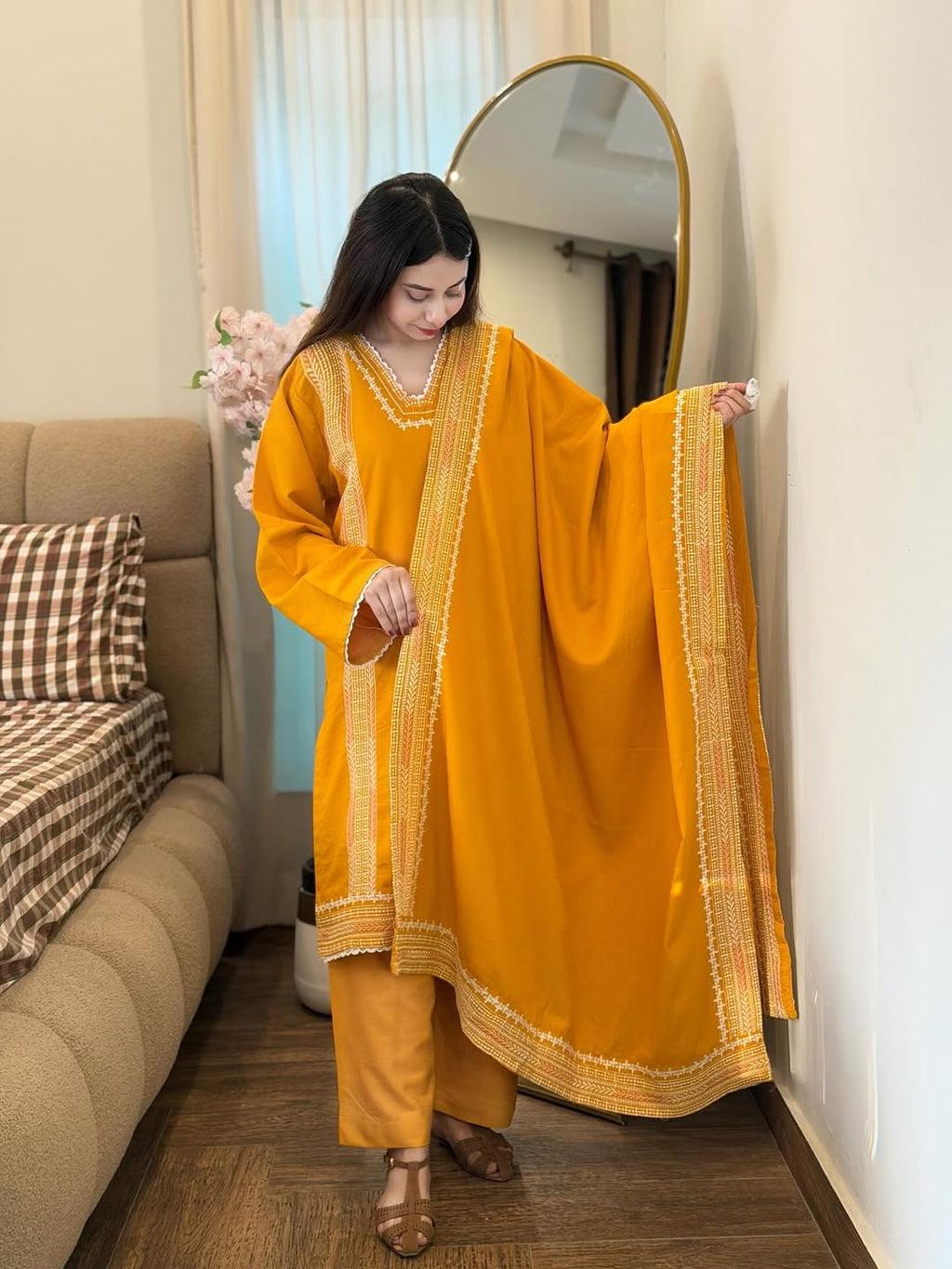 Lime Embroidered 3pc