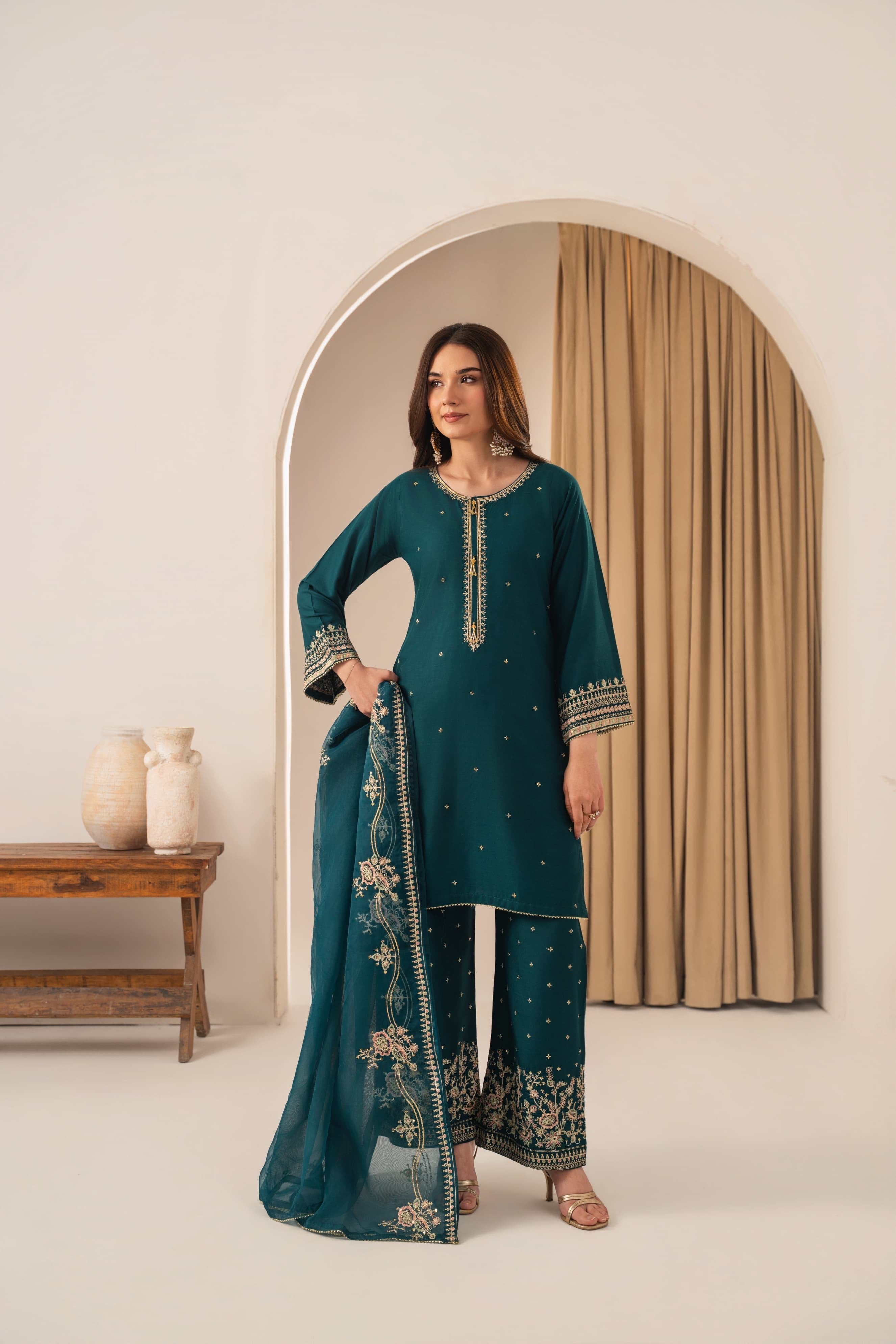 SAFIRA Embroidered 3 pc
