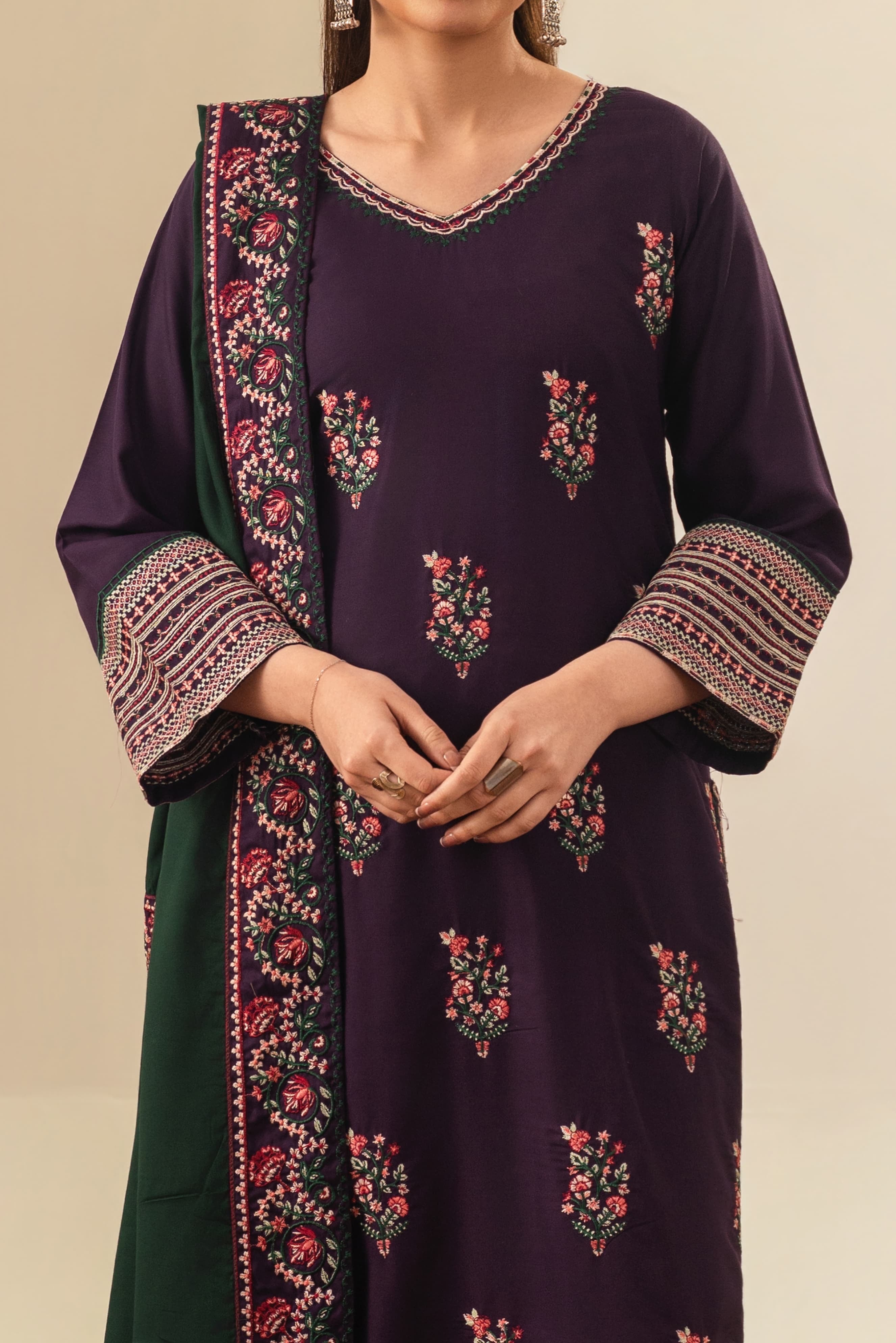 ROOHI Embroidered 3 pc