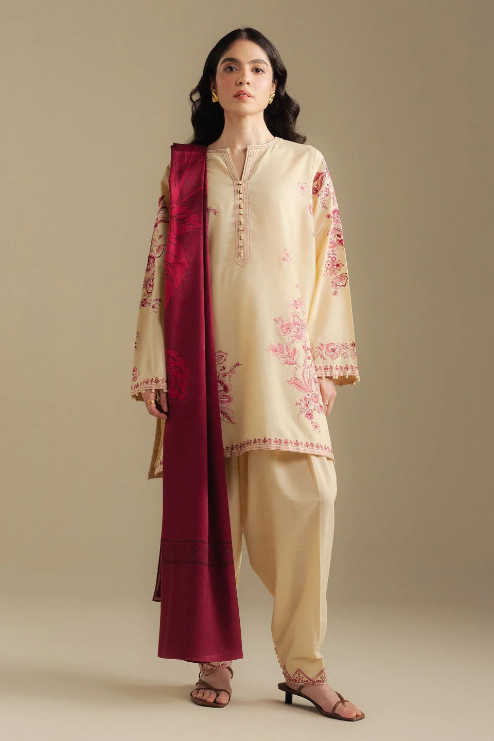 Zawiya Embroidered 3pc