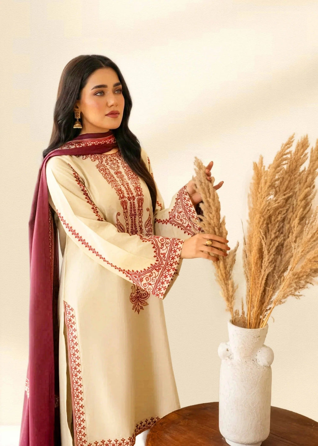 Heer Embroidered 3pc