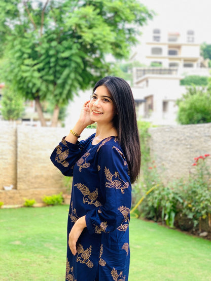 Sparrow Printed Co Ords (2 pc Stitched)