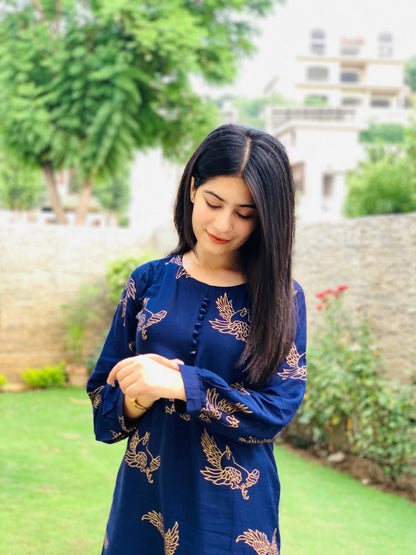 Sparrow Printed Co Ords (2 pc Stitched)